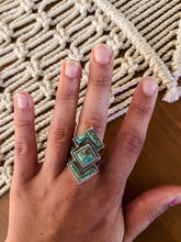 Load image into Gallery viewer, Genuine Turquoise Rattler Statement Ring
