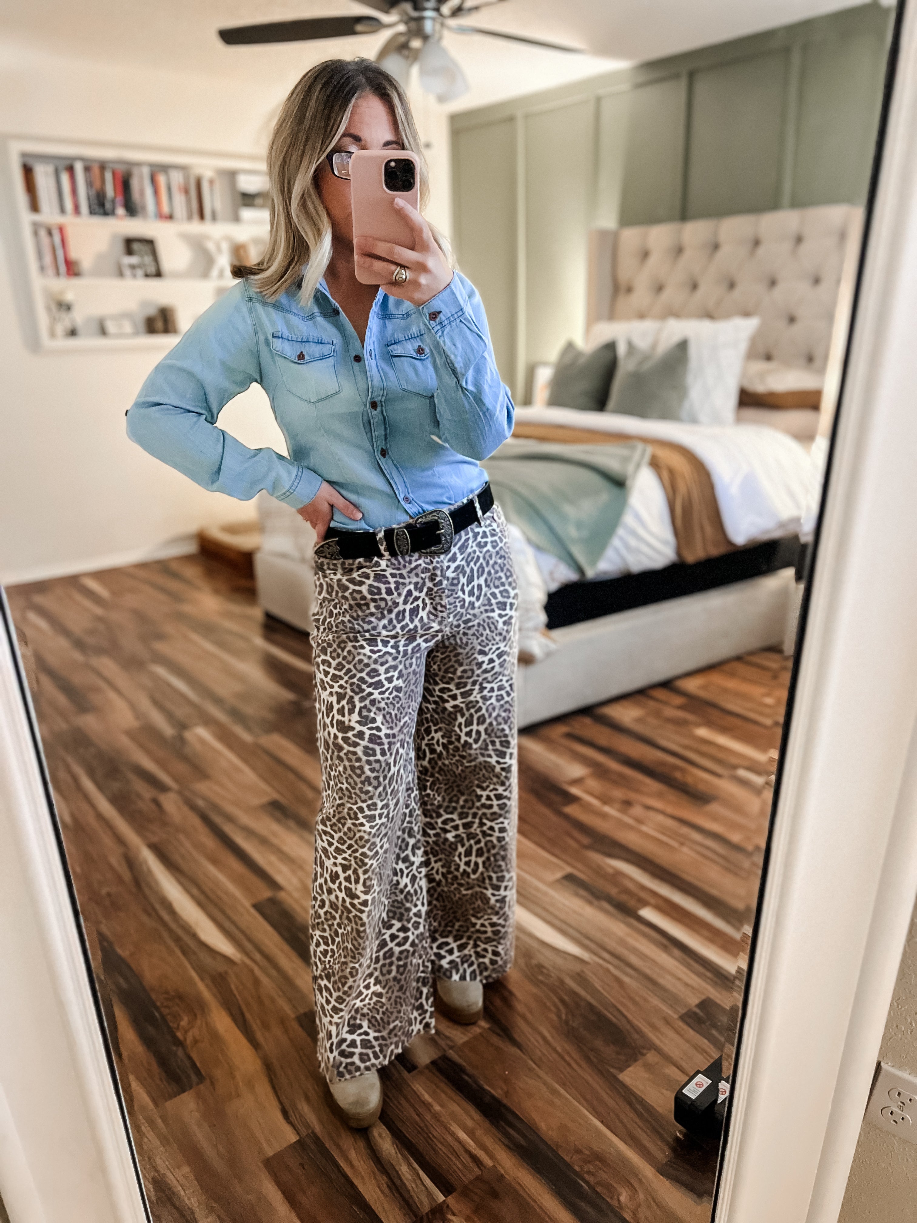 Denim Long Sleeve Top