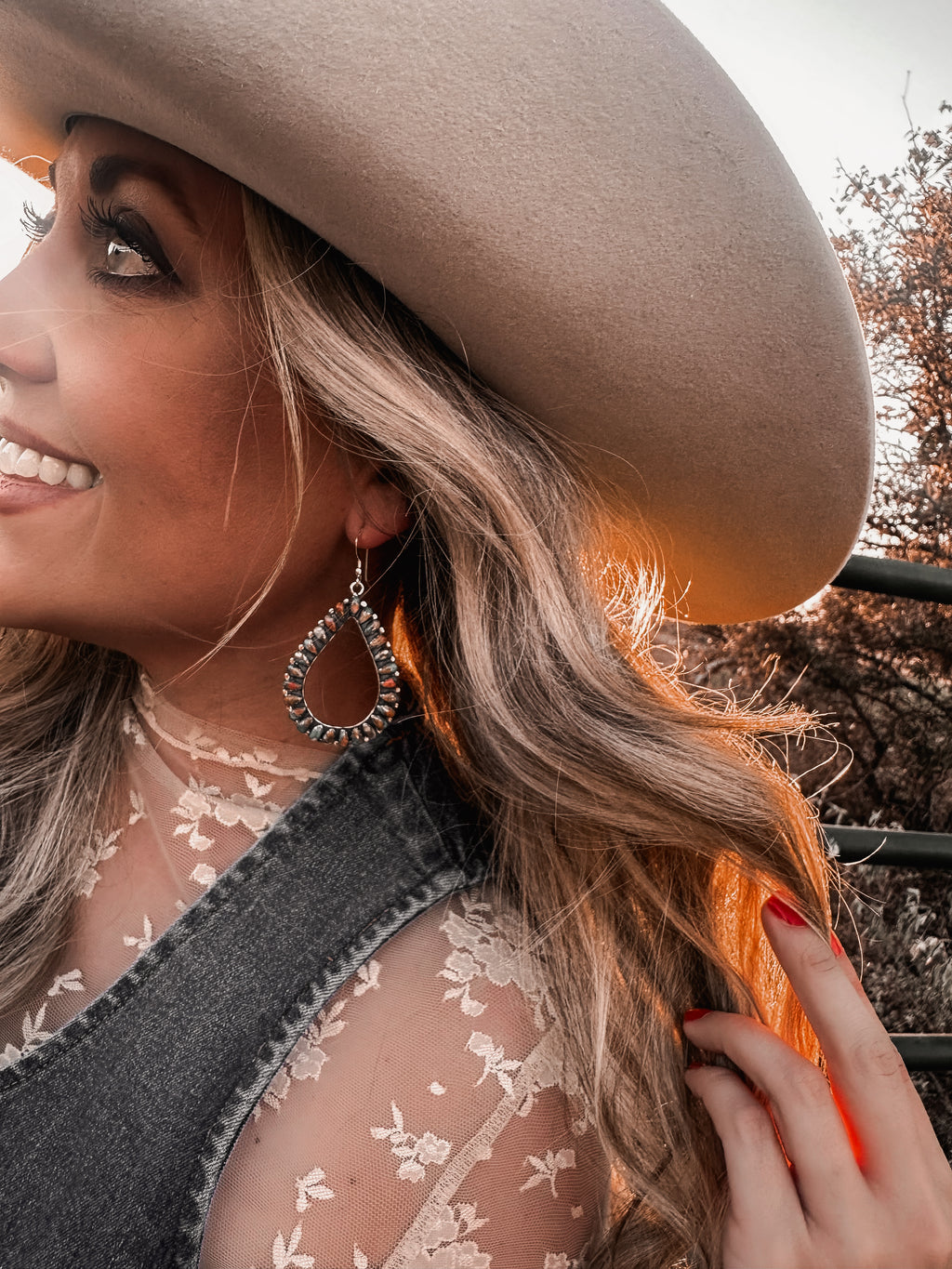 Genuine Turquoise Spiny Earrings