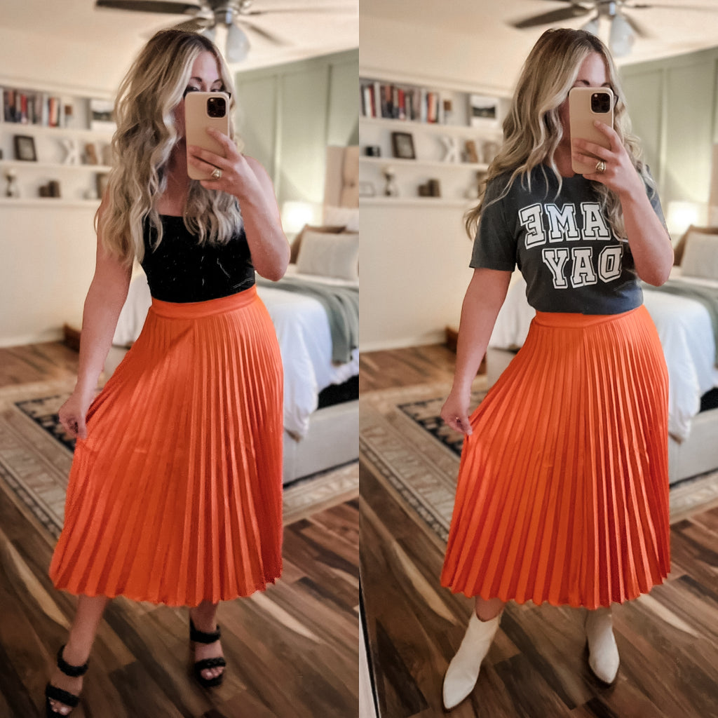 "Tiger" Pleated Skirt
