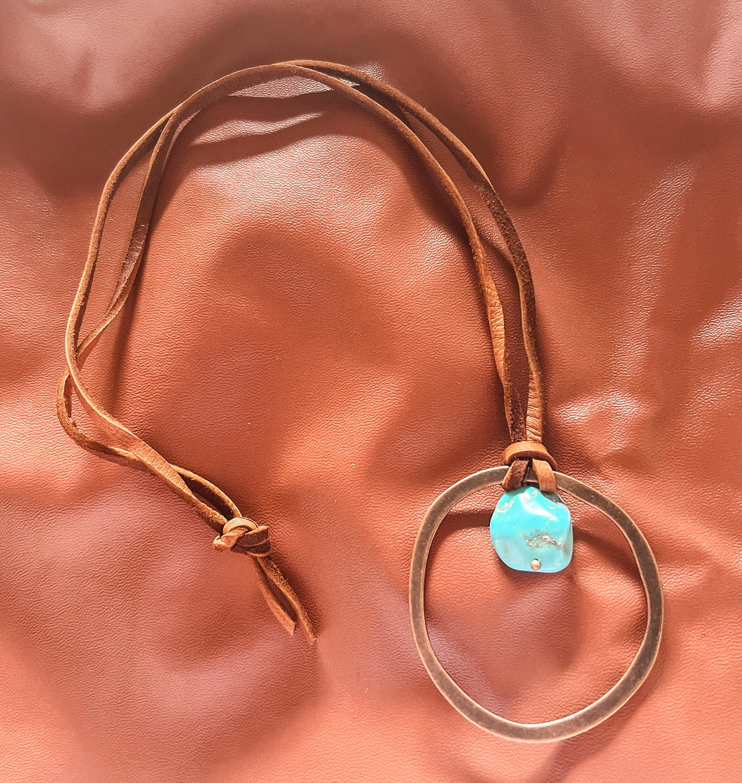 Copper Leather Necklace