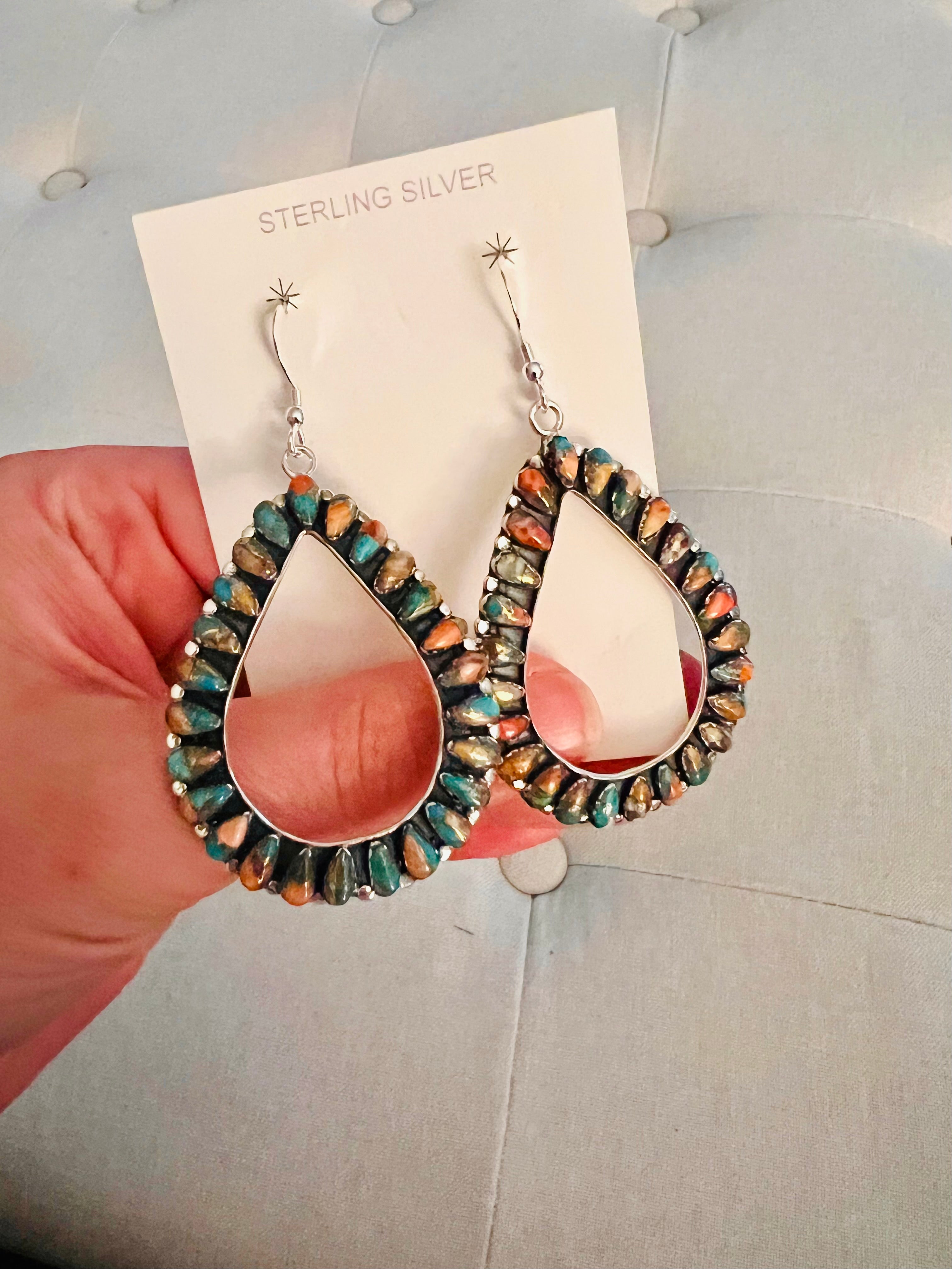 Genuine Turquoise Spiny Earrings
