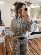 Denim Long Sleeve Top