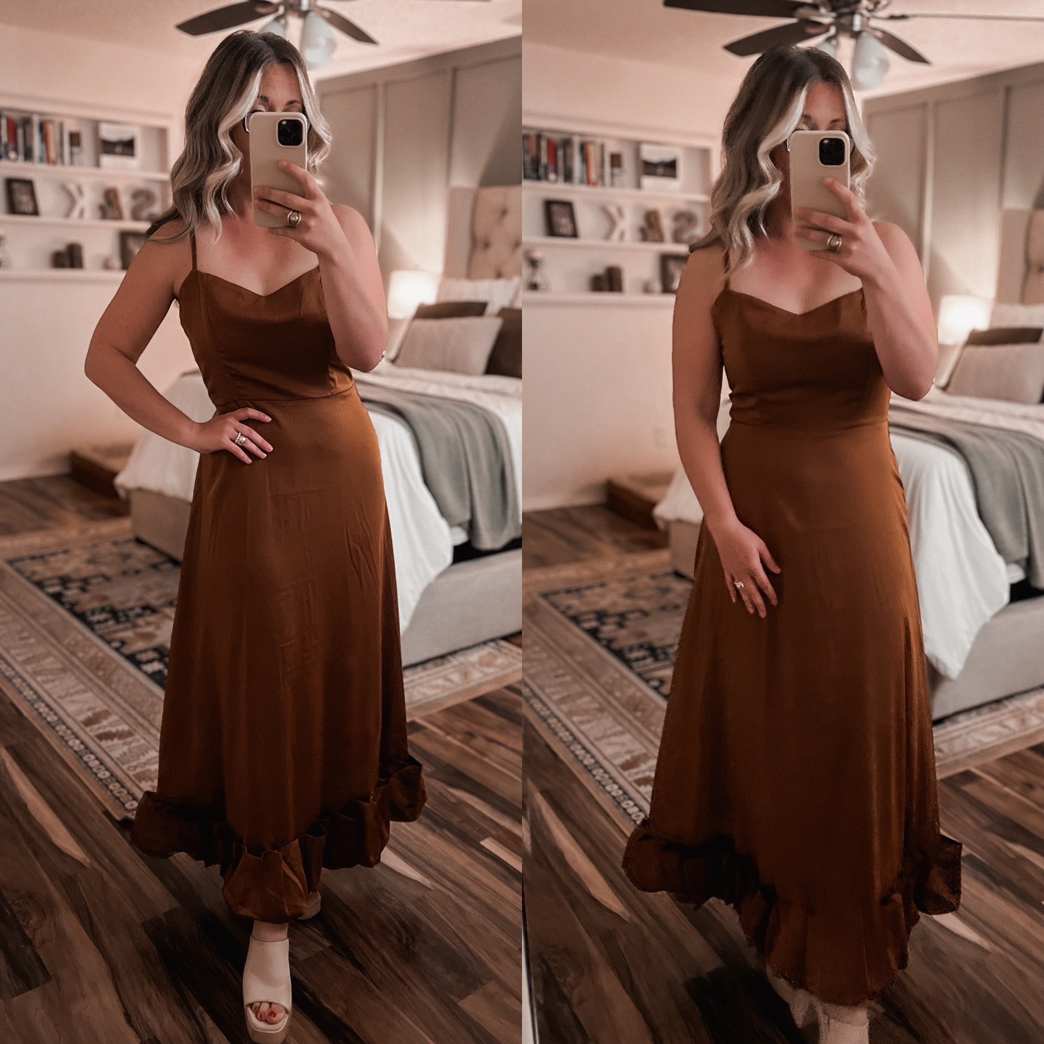 "Baytown" Brown Maxi Dress