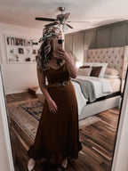 "Baytown" Brown Maxi Dress