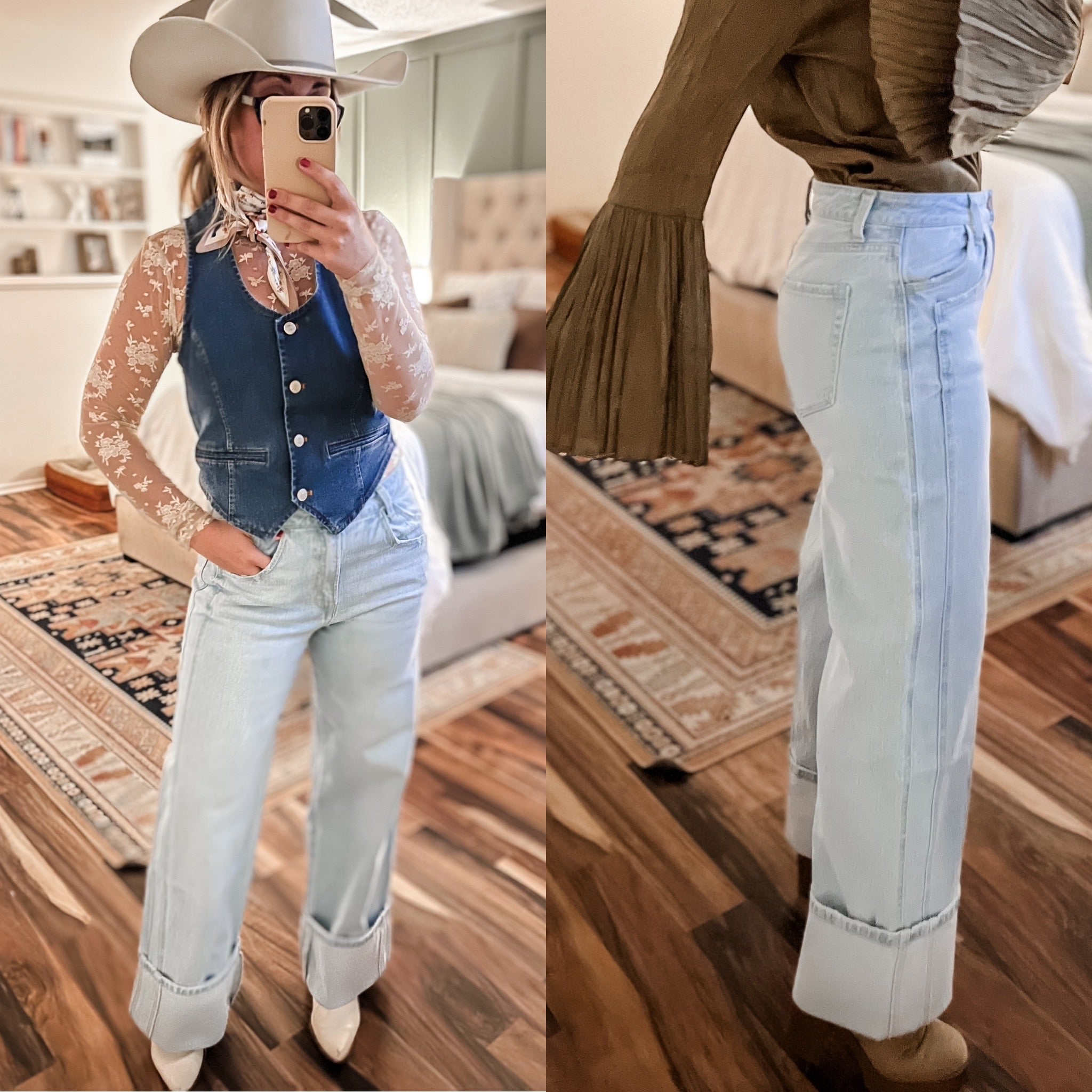 "Carolina" Cuffed Jeans