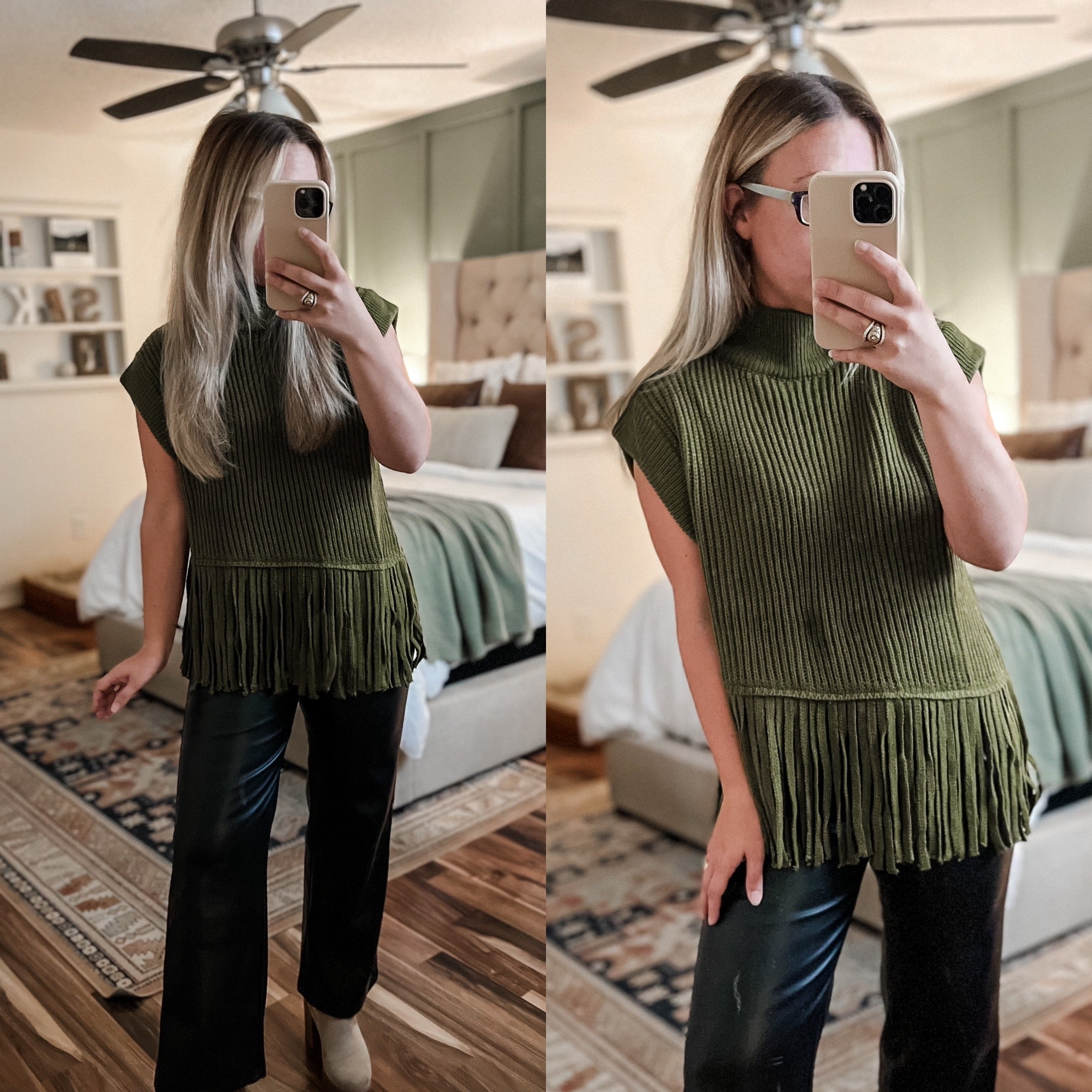 "Olive" Sleeveless Sweater