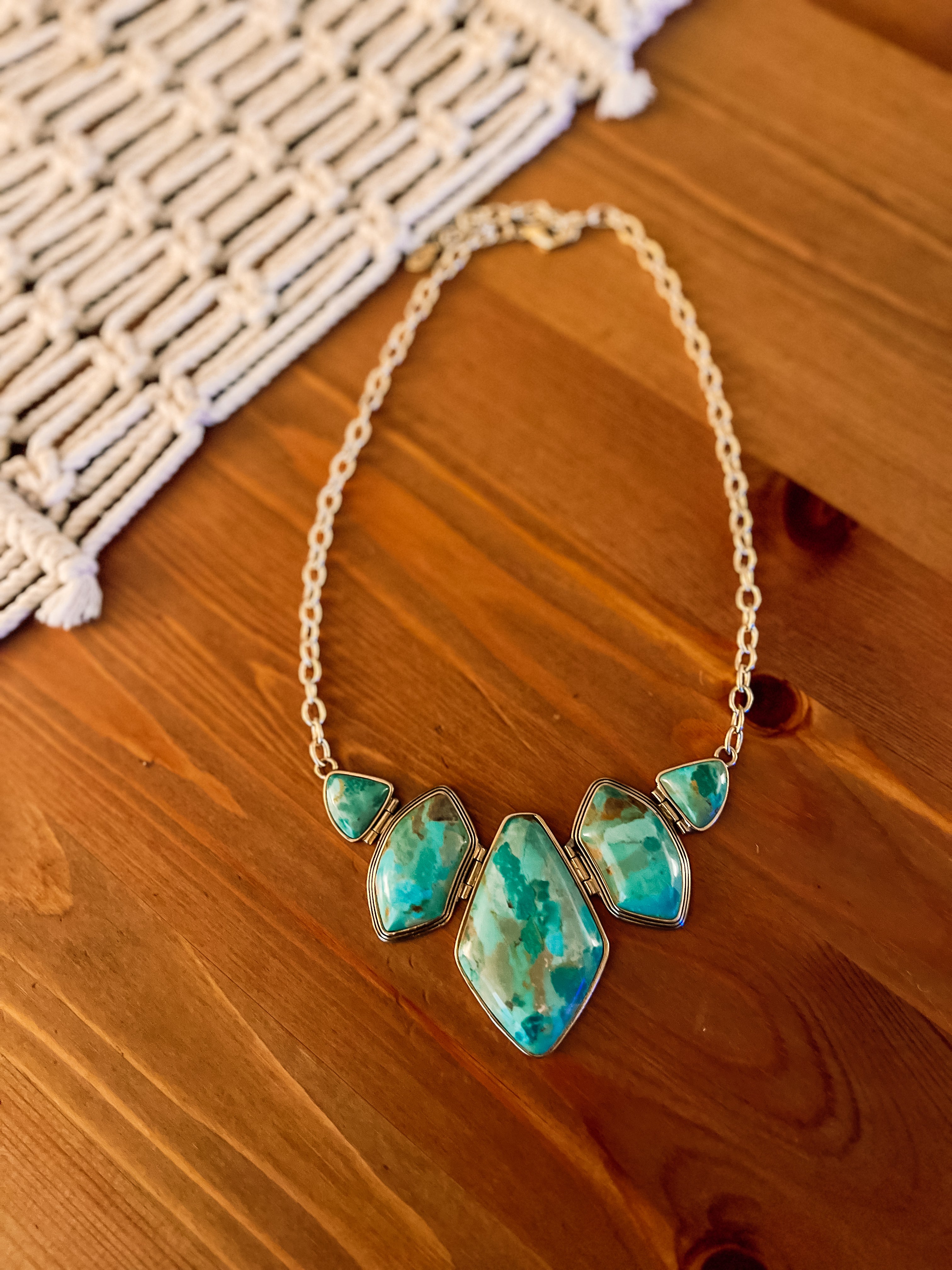 Statement Genuine Turquoise Necklace
