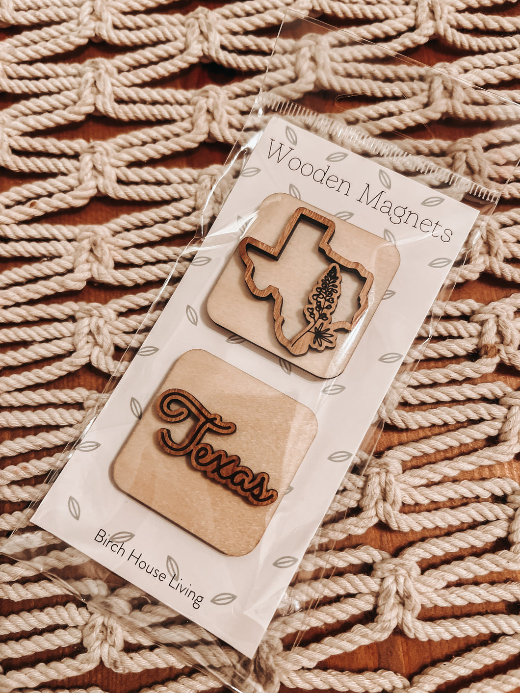 Wooden Texas Magnets