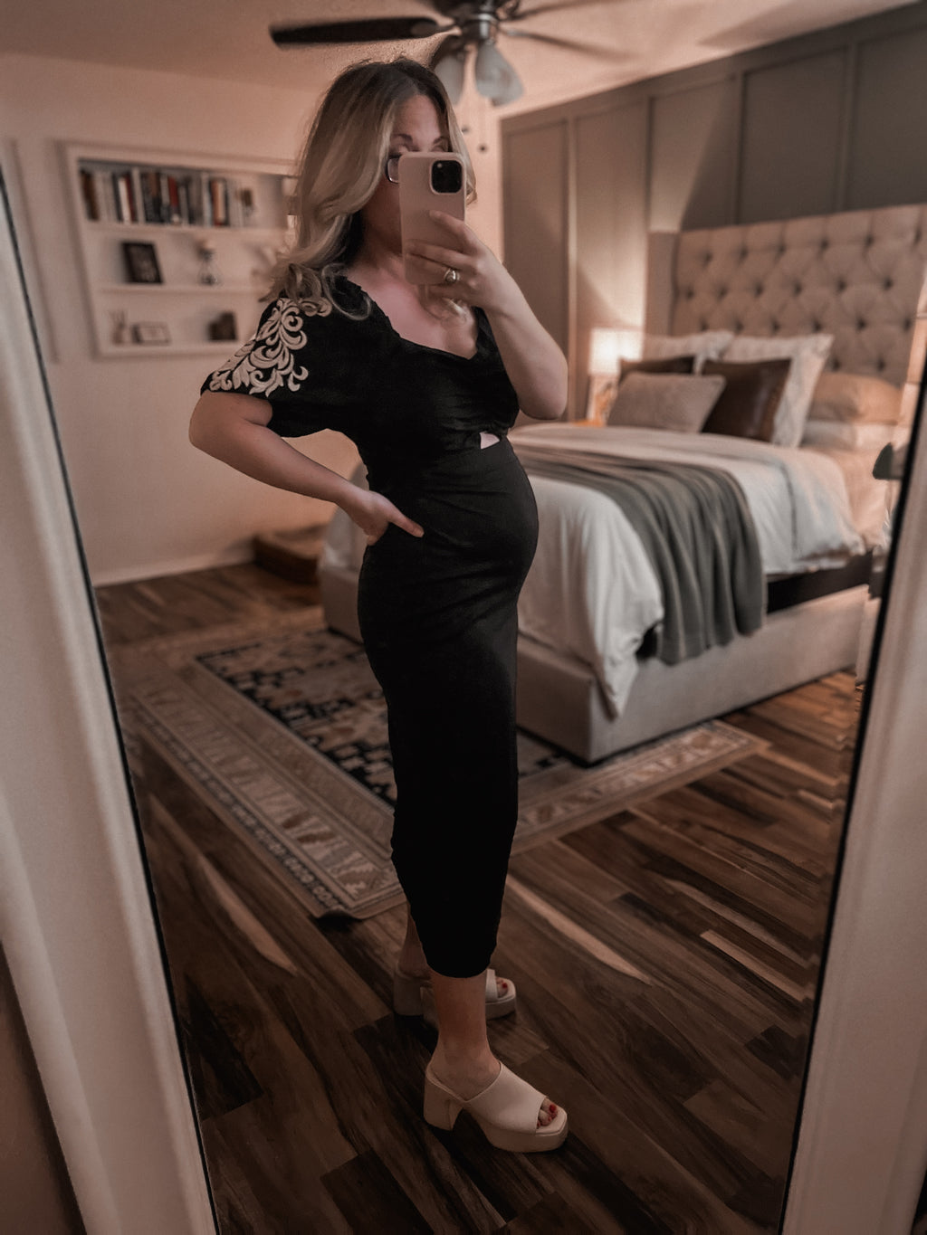 "Corral" Black Dress