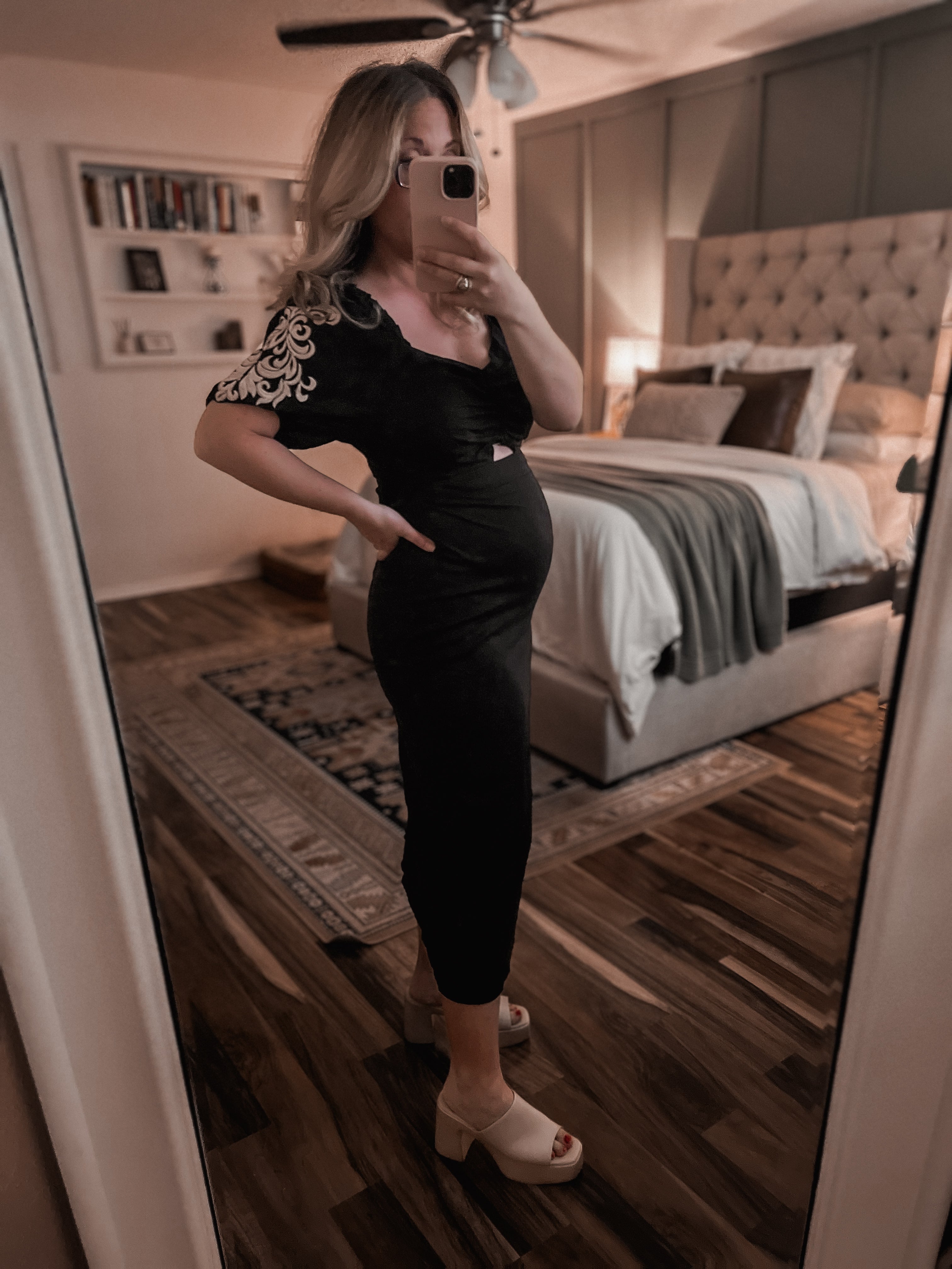 "Corral" Black Dress