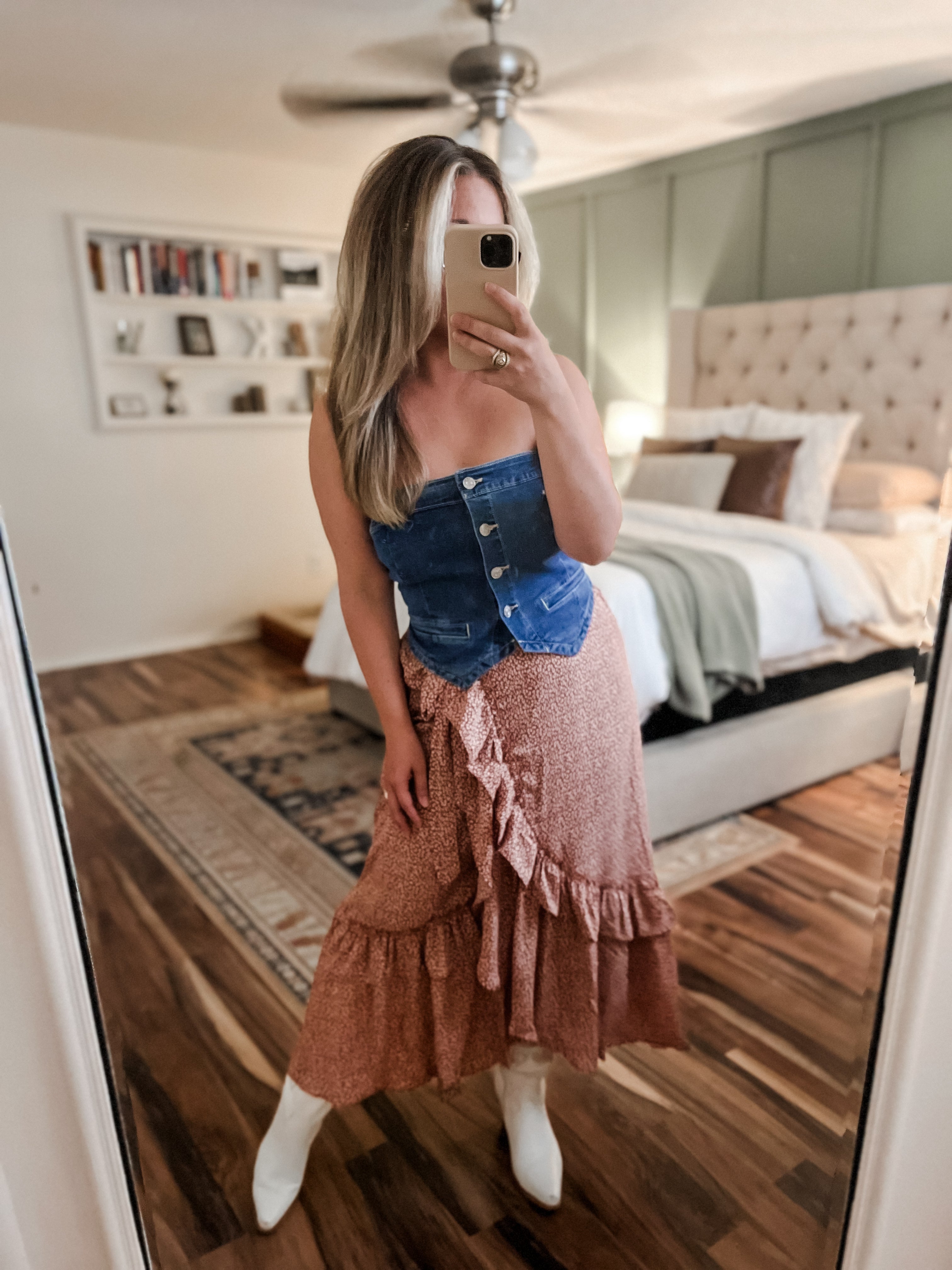 "Dean" Denim Tube Top