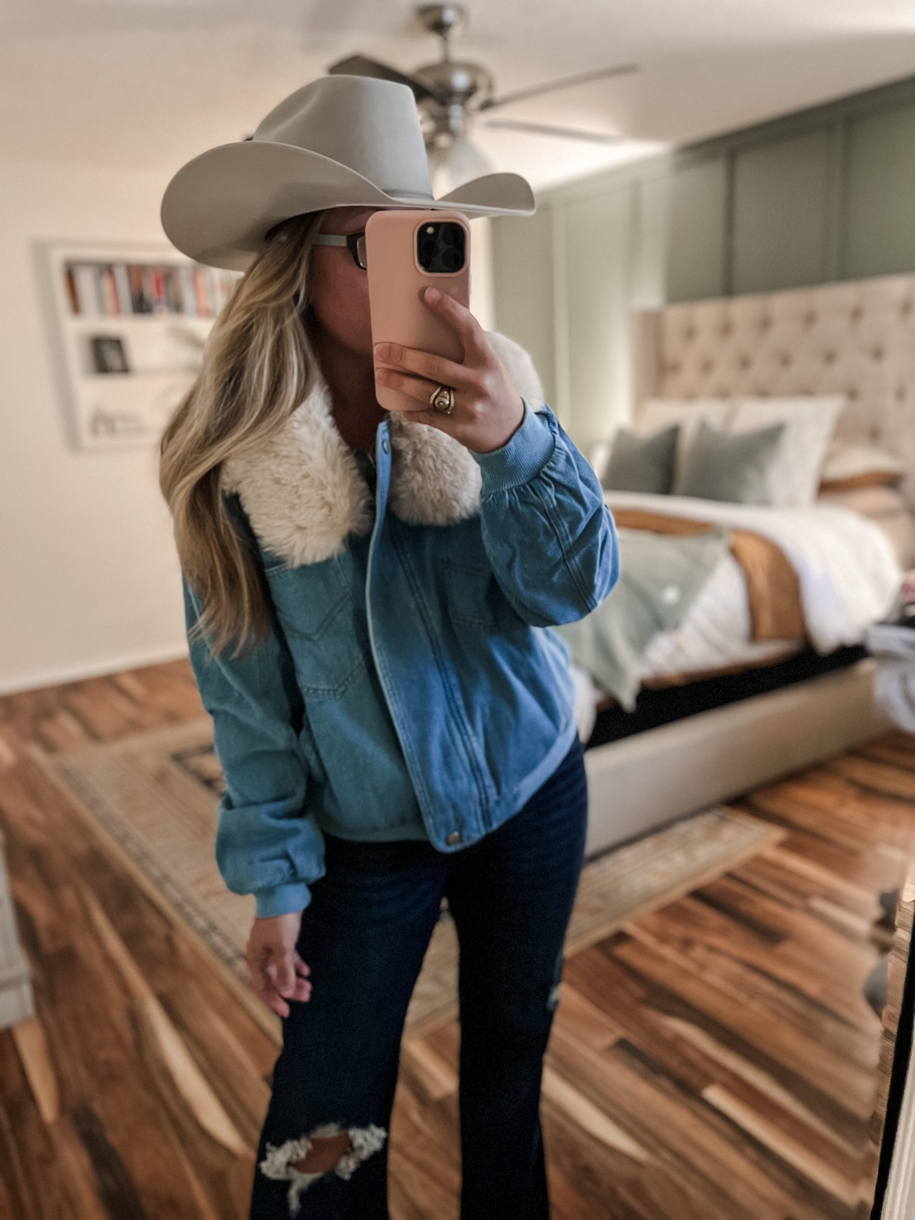 Faux Fur Denim Jacket