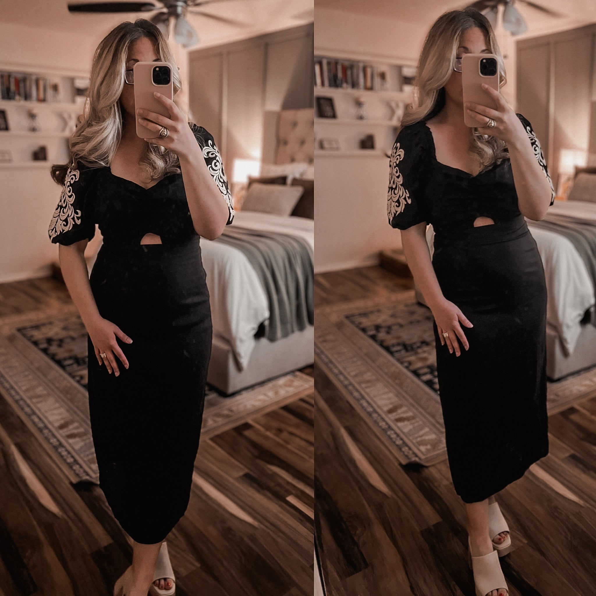 "Corral" Black Dress