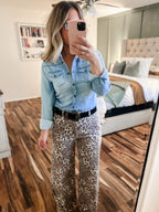 Denim Long Sleeve Top