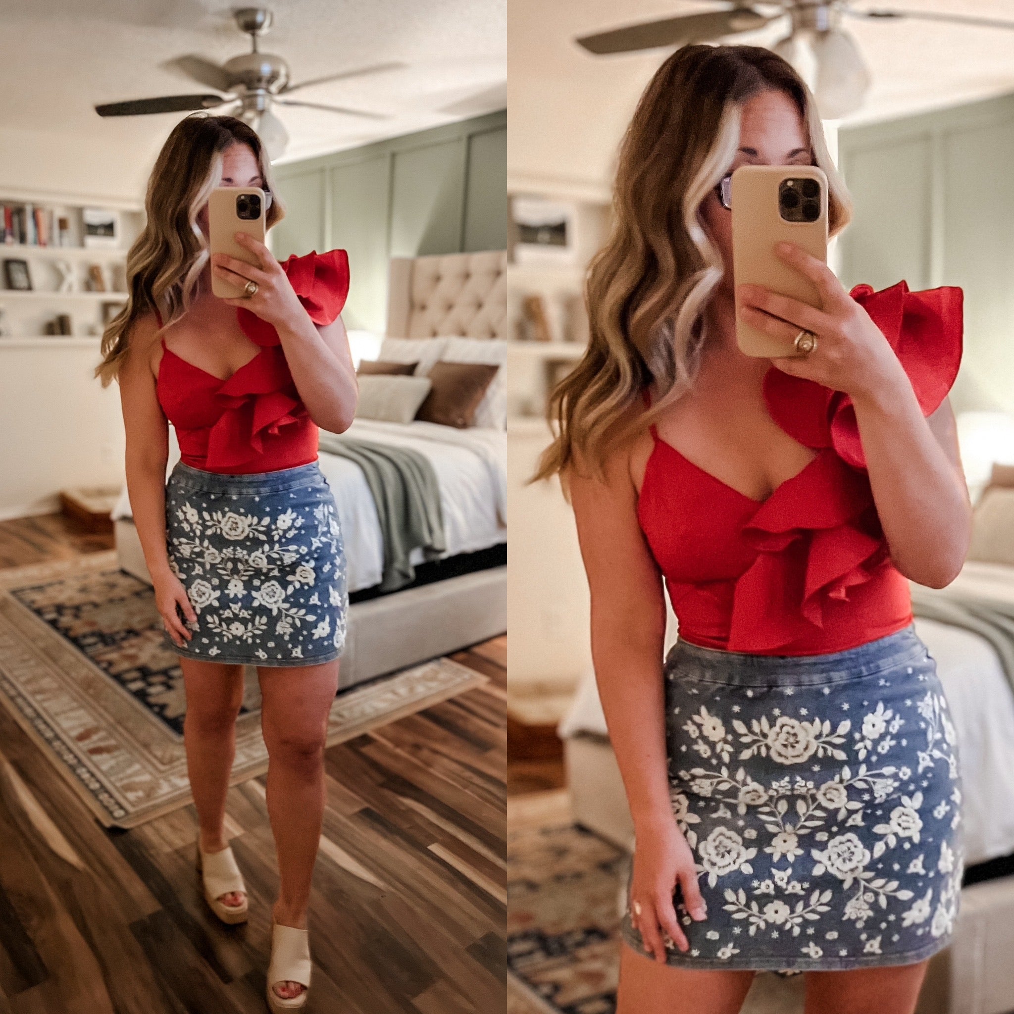 "Roanoke" Red Bodysuit