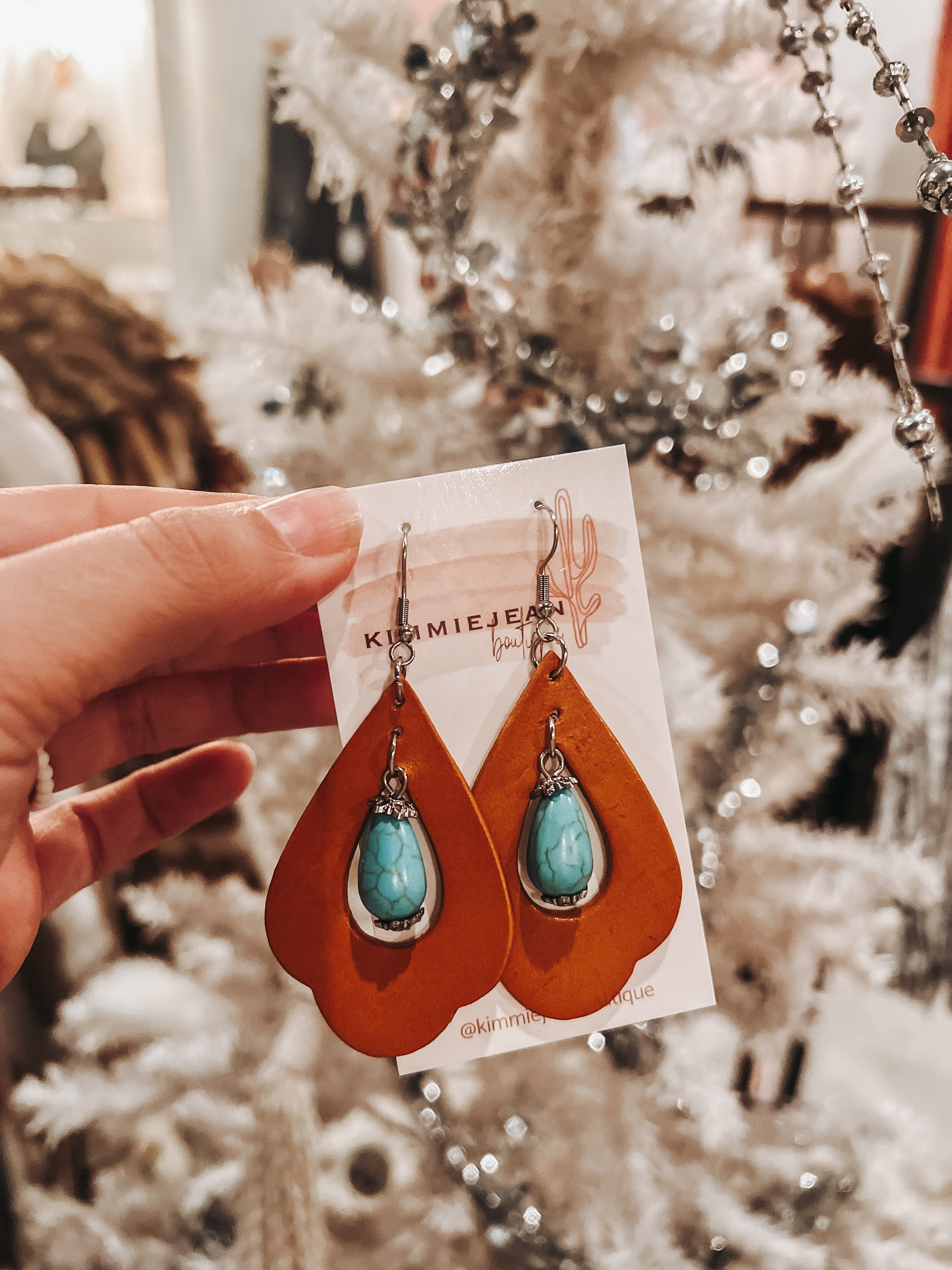 Leather Drop Earrings