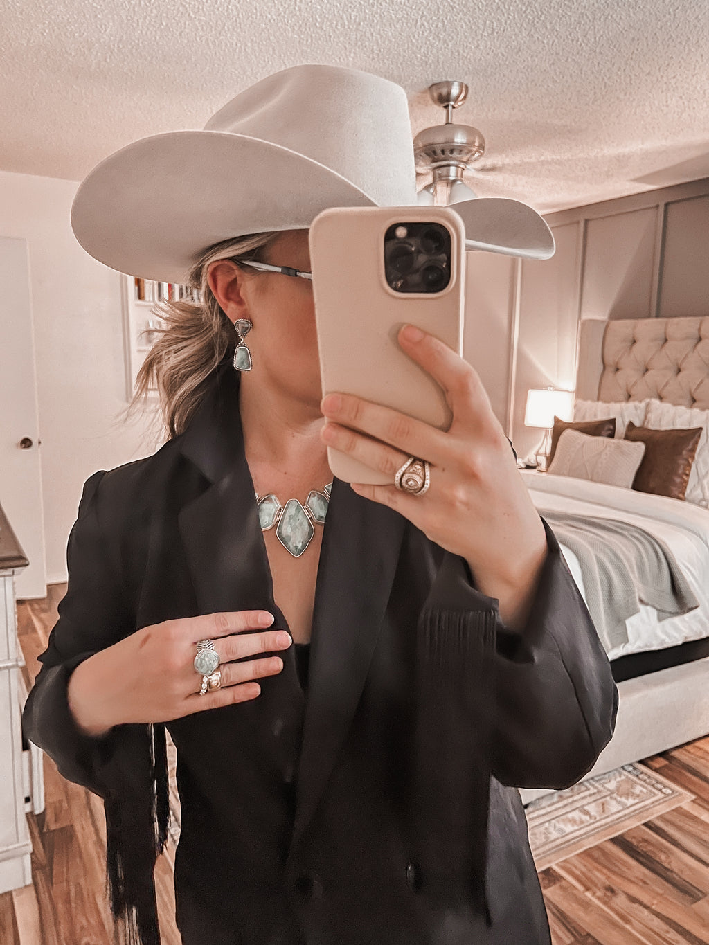 Genuine Turquoise Roped Earrings