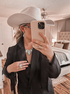 Genuine Turquoise Roped Earrings