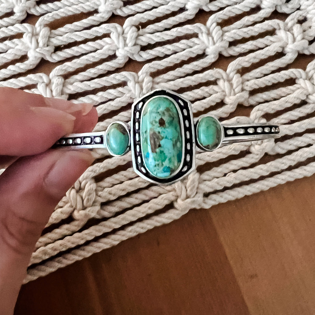 Genuine Turquoise Cuff Bracelet