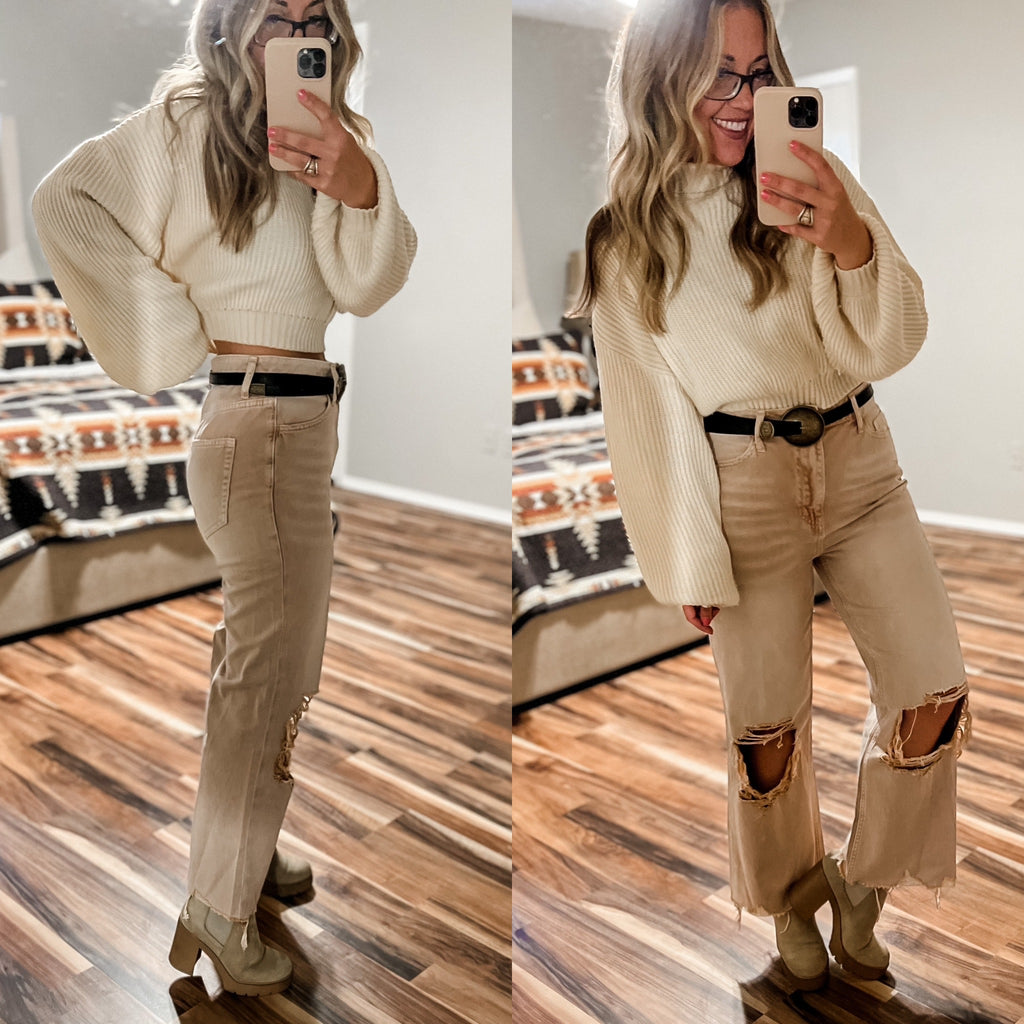 “90s Kid” Crop Flare Pants