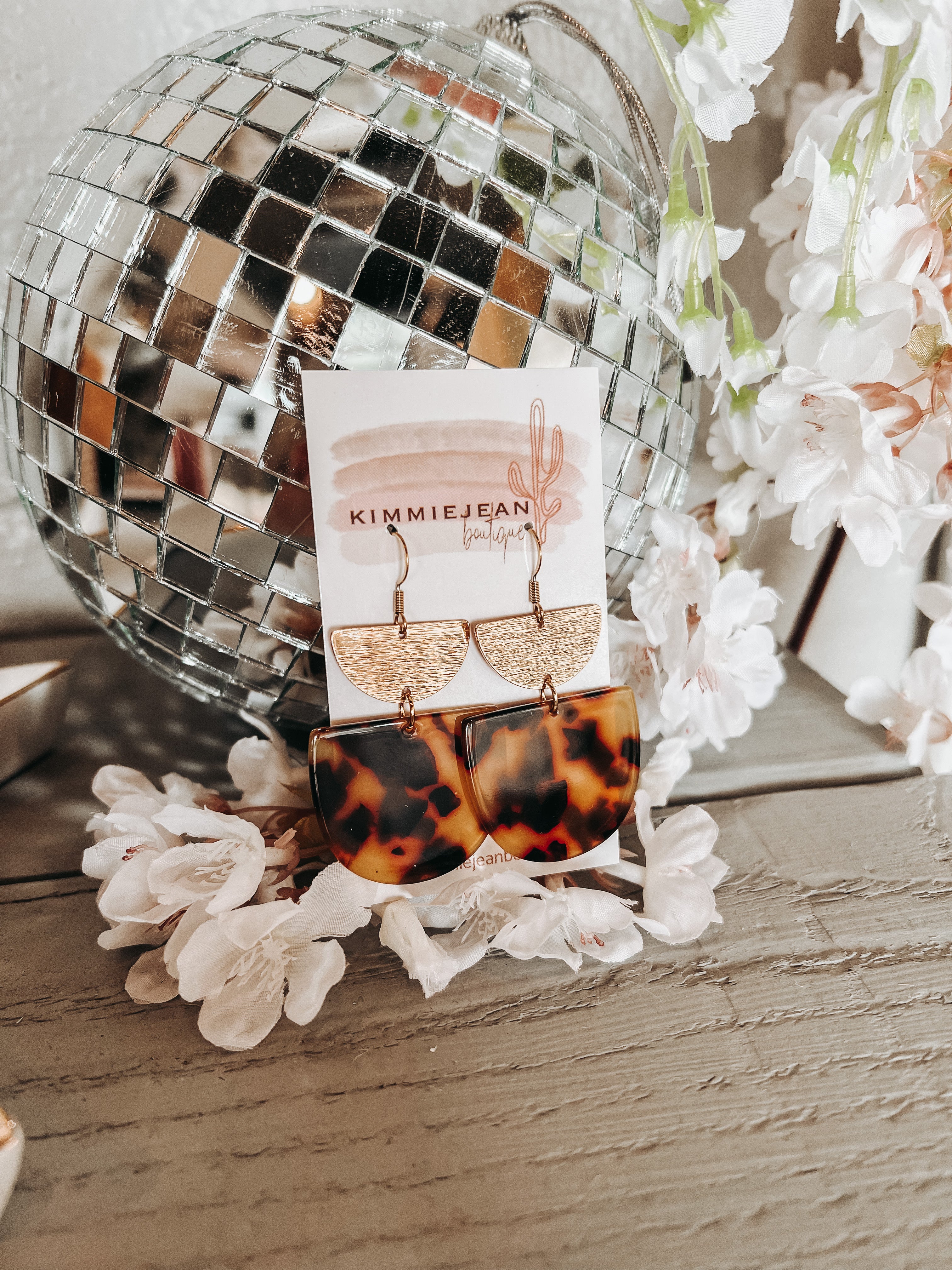 Statement Earrings - Tortoise