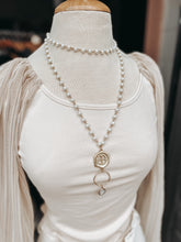 Load image into Gallery viewer, &quot;Pieces&quot; Pearl Necklace with Gold Medallion

